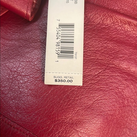 DKNY Red Leather Jacket - Picture 9 of 9